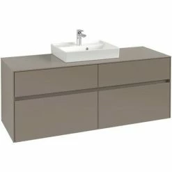 Villeroy & Boch Collaro Waschtischunterschrank Mit 4 Auszügen 140 Cm Truffle Grey Ohne Beleuchtung Mittig 9 Villeroy & Boch Collaro Waschtischunterschrank Mit 4 Auszügen 140 Cm Truffle Grey Ohne Beleuchtung Mittig -VILLEROY & BOCH shop 71606927 4