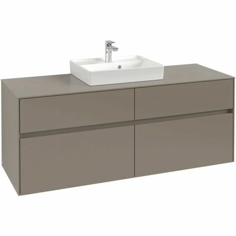 Villeroy & Boch Collaro Waschtischunterschrank Mit 4 Auszügen 140 Cm Truffle Grey Ohne Beleuchtung Mittig 6 Villeroy & Boch Collaro Waschtischunterschrank Mit 4 Auszügen 140 Cm Truffle Grey Ohne Beleuchtung Mittig – Bild 4