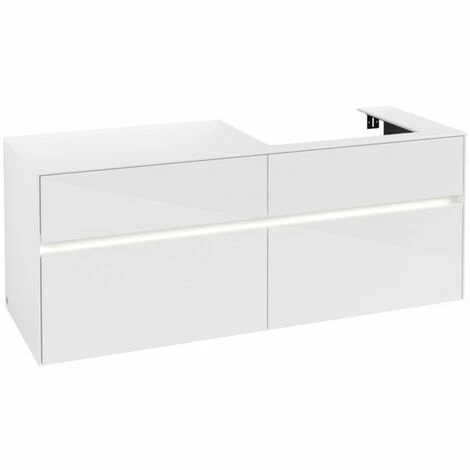 Villeroy & Boch Collaro Waschtischunterschrank mit 4 Auszügen 140 cm Glossy White Mit Beleuchtung Rechts Villeroy & Boch Collaro Waschtischunterschrank Mit 4 Auszügen 140 Cm Glossy White Mit Beleuchtung Rechts -VILLEROY & BOCH shop 71606928 2