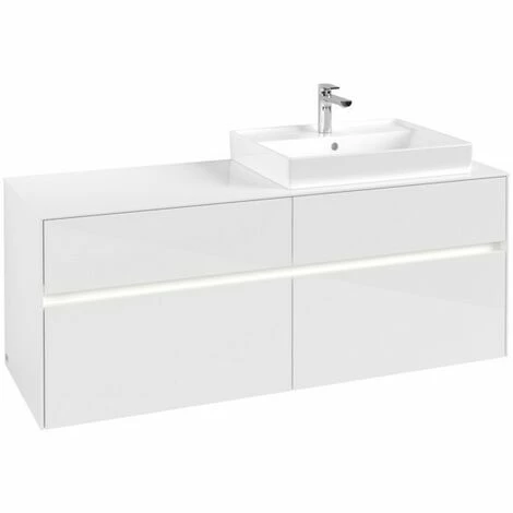 Villeroy & Boch Collaro Waschtischunterschrank mit 4 Auszügen 140 cm Glossy White Mit Beleuchtung Rechts Villeroy & Boch Collaro Waschtischunterschrank Mit 4 Auszügen 140 Cm Glossy White Mit Beleuchtung Rechts -VILLEROY & BOCH shop 71606928 3