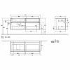 Villeroy & Boch Collaro Waschtischunterschrank Mit 4 Auszügen 140 Cm Truffle Grey Ohne Beleuchtung Links -VILLEROY & BOCH shop 71606930 1