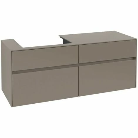 Villeroy & Boch Collaro Waschtischunterschrank Mit 4 Auszügen 140 Cm Truffle Grey Ohne Beleuchtung Links 4 Villeroy & Boch Collaro Waschtischunterschrank Mit 4 Auszügen 140 Cm Truffle Grey Ohne Beleuchtung Links – Bild 2