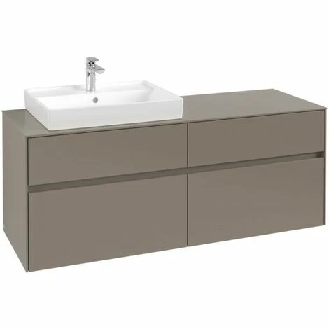 Villeroy & Boch Collaro Waschtischunterschrank Mit 4 Auszügen 140 Cm Truffle Grey Ohne Beleuchtung Links 5 Villeroy & Boch Collaro Waschtischunterschrank Mit 4 Auszügen 140 Cm Truffle Grey Ohne Beleuchtung Links – Bild 3