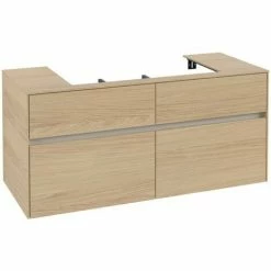 Alternative view of Villeroy & Boch Collaro Waschtischunterschrank 120cm Mit 4 Auszügen Nordic Oak Ohne Beleuchtung