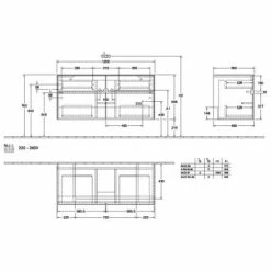 Villeroy & Boch Collaro Waschtischunterschrank 120cm Mit 4 Auszügen Truffle Grey Mit Beleuchtung
