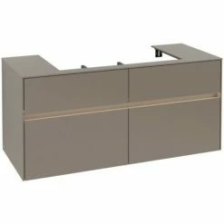 Alternative view of Villeroy & Boch Collaro Waschtischunterschrank 120cm Mit 4 Auszügen Truffle Grey Mit Beleuchtung