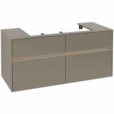 Villeroy & Boch Collaro Waschtischunterschrank 120cm Mit 4 Auszügen Truffle Grey Mit Beleuchtung 4 Villeroy & Boch Collaro Waschtischunterschrank 120cm Mit 4 Auszügen Truffle Grey Mit Beleuchtung – Bild 2