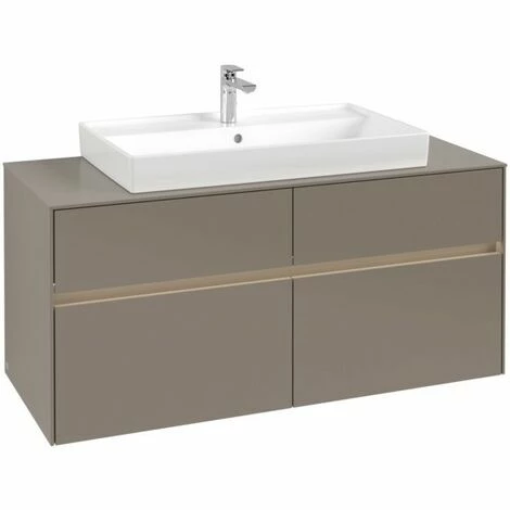 Villeroy & Boch Collaro Waschtischunterschrank 120cm Mit 4 Auszügen Truffle Grey Mit Beleuchtung 5 Villeroy & Boch Collaro Waschtischunterschrank 120cm Mit 4 Auszügen Truffle Grey Mit Beleuchtung – Bild 3