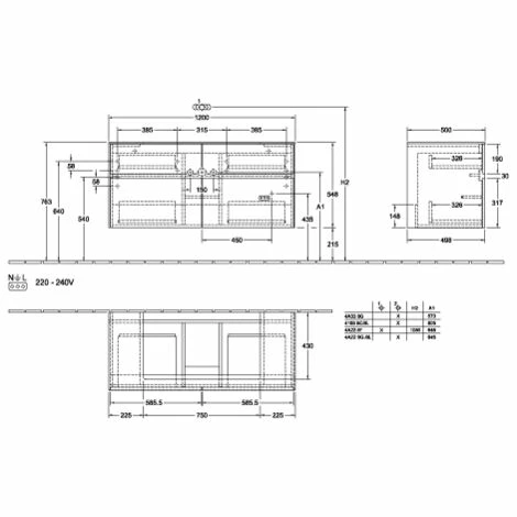 Villeroy & Boch Collaro Waschtischunterschrank 120cm Mit 4 Auszügen Glossy Grey Ohne Beleuchtung 3 Villeroy & Boch Collaro Waschtischunterschrank 120cm Mit 4 Auszügen Glossy Grey Ohne Beleuchtung