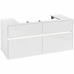 Villeroy & Boch Collaro Waschtischunterschrank 120cm Mit 4 Auszügen Glossy White Mit Beleuchtung 3 Villeroy & Boch Collaro Waschtischunterschrank 120cm Mit 4 Auszügen Glossy White Mit Beleuchtung -VILLEROY & BOCH shop 71606950 2