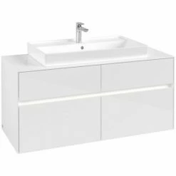 Villeroy & Boch Collaro Waschtischunterschrank 120cm Mit 4 Auszügen Glossy White Mit Beleuchtung 4 Villeroy & Boch Collaro Waschtischunterschrank 120cm Mit 4 Auszügen Glossy White Mit Beleuchtung -VILLEROY & BOCH shop 71606950 3
