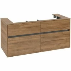 Alternative view of Villeroy & Boch Collaro Waschtischunterschrank 120cm Mit 4 Auszügen Kansas Oak Ohne Beleuchtung