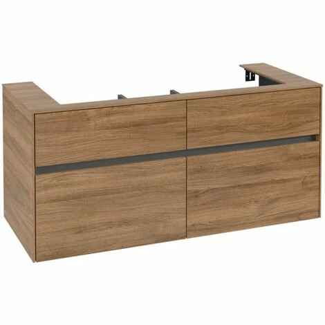 Villeroy & Boch Collaro Waschtischunterschrank 120cm Mit 4 Auszügen Kansas Oak Ohne Beleuchtung 4 Villeroy & Boch Collaro Waschtischunterschrank 120cm Mit 4 Auszügen Kansas Oak Ohne Beleuchtung – Bild 2