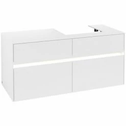 Villeroy & Boch Collaro Waschtischunterschrank Mit 4 Auszügen 120 Cm White Matt Mit Beleuchtung Rechts -VILLEROY & BOCH shop 71606968 2