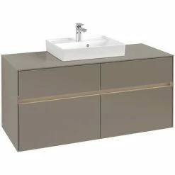 Villeroy & Boch Collaro Waschtischunterschrank Mit 4 Auszügen 120 Cm Truffle Grey Mit Beleuchtung Mittig -VILLEROY & BOCH shop 71606971 3