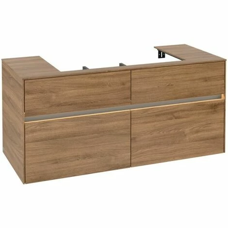 Villeroy & Boch Collaro Waschtischunterschrank 120cm Mit 4 Auszügen Kansas Oak Mit Beleuchtung 4 Villeroy & Boch Collaro Waschtischunterschrank 120cm Mit 4 Auszügen Kansas Oak Mit Beleuchtung – Bild 2
