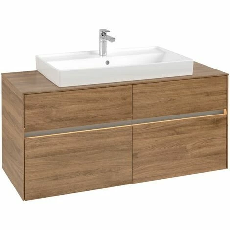Villeroy & Boch Collaro Waschtischunterschrank 120cm Mit 4 Auszügen Kansas Oak Mit Beleuchtung 5 Villeroy & Boch Collaro Waschtischunterschrank 120cm Mit 4 Auszügen Kansas Oak Mit Beleuchtung – Bild 3