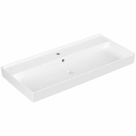 Villeroy & Boch Collaro Schrankwaschtisch 100cm Mit Hahnloch Und Überlauf Stone White Mit CeramicPlus Beschichtung 4 Villeroy & Boch Collaro Schrankwaschtisch 100cm Mit Hahnloch Und Überlauf Stone White Mit CeramicPlus Beschichtung – Bild 2