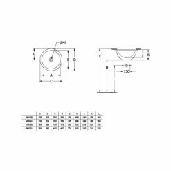 Villeroy & Boch Loop & Friends Unterbauwaschbecken Rund Ohne Überlauf Weiß Alpin 45 Cm Mit CeramicPlus Beschichtung