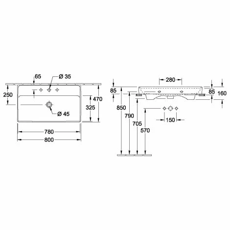Villeroy & Boch Collaro Schrankwaschtisch 80cm geschliffen Stone White Mit CeramicPlus Beschichtung Villeroy & Boch Collaro Schrankwaschtisch 80cm Geschliffen Stone White Mit CeramicPlus Beschichtung -VILLEROY & BOCH shop 71868430 1