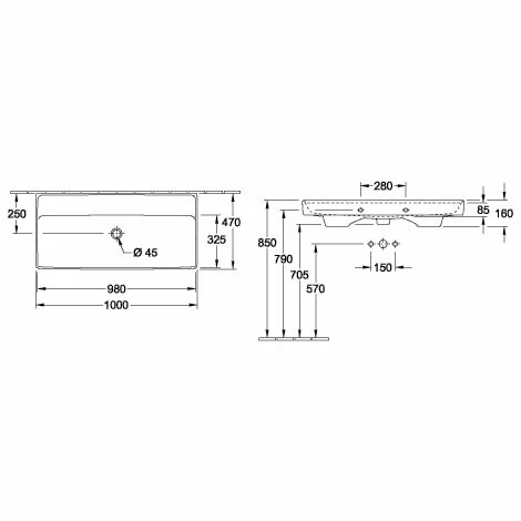 Villeroy & Boch Collaro Schrankwaschtisch ungeschliffen 100 cm Ohne Hahnloch Ohne Überlauf Stone White Mit CeramicPlus Beschichtung Villeroy & Boch Collaro Schrankwaschtisch Ungeschliffen 100 Cm Ohne Hahnloch Ohne Überlauf Stone White Mit CeramicPlus Beschichtung -VILLEROY & BOCH shop 71868443 1