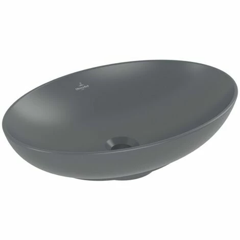 Villeroy & Boch Loop & Friends Aufsatzwaschtisch Oval 56 Cm Ohne Überlauf Graphite Mit CeramicPlus Beschichtung 4 Villeroy & Boch Loop & Friends Aufsatzwaschtisch Oval 56 Cm Ohne Überlauf Graphite Mit CeramicPlus Beschichtung – Bild 2