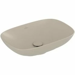 Villeroy & Boch Loop & Friends Aufsatzwaschtisch Rechteckig 56 Cm Ohne Überlauf Almond Mit CeramicPlus Beschichtung 3 Villeroy & Boch Loop & Friends Aufsatzwaschtisch Rechteckig 56 Cm Ohne Überlauf Almond Mit CeramicPlus Beschichtung -VILLEROY & BOCH shop 71869444 2