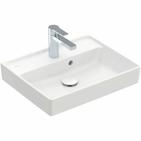 Villeroy & Boch Collaro Handwaschbecken 50cm Mit Hahnloch Und Überlauf Geschliffen Weiß Alpin Ohne Beschichtung 4 Villeroy & Boch Collaro Handwaschbecken 50cm Mit Hahnloch Und Überlauf Geschliffen Weiß Alpin Ohne Beschichtung – Bild 2