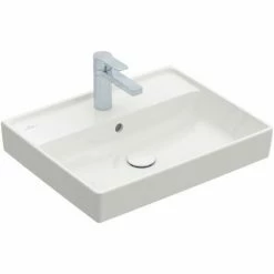 Villeroy & Boch Collaro Waschtisch Ungeschliffen 55 Cm Mit 1 Hahnloch Mit Überlauf Weiß Alpin Ohne Beschichtung -VILLEROY & BOCH shop 71869622 4