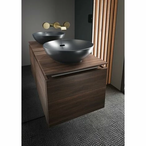 Villeroy & Boch Loop & Friends Aufsatzwaschtisch Rund Mit Überlauf Graphite 42 Cm Mit CeramicPlus Beschichtung 4 Villeroy & Boch Loop & Friends Aufsatzwaschtisch Rund Mit Überlauf Graphite 42 Cm Mit CeramicPlus Beschichtung – Bild 2