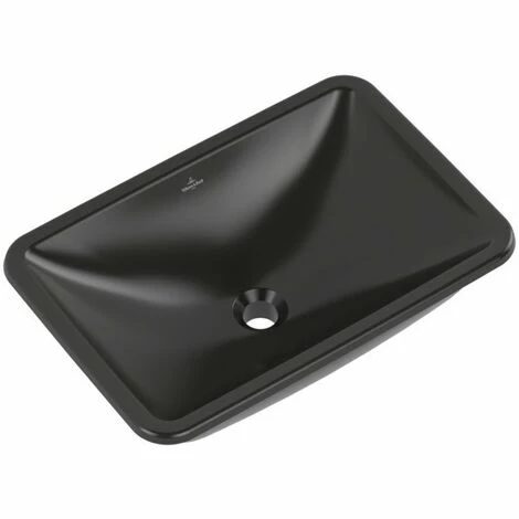 Villeroy & Boch Loop & Friends Unterbauwaschbecken Rechteckig 60 Cm Mit Überlauf Ebony Mit CeramicPlus Beschichtung 4 Villeroy & Boch Loop & Friends Unterbauwaschbecken Rechteckig 60 Cm Mit Überlauf Ebony Mit CeramicPlus Beschichtung – Bild 2