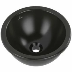 Villeroy & Boch Loop & Friends Unterbauwaschbecken Rund Ohne Überlauf Ebony 39 Cm Mit CeramicPlus Beschichtung 5 Villeroy & Boch Loop & Friends Unterbauwaschbecken Rund Ohne Überlauf Ebony 39 Cm Mit CeramicPlus Beschichtung -VILLEROY & BOCH shop 71871303 4