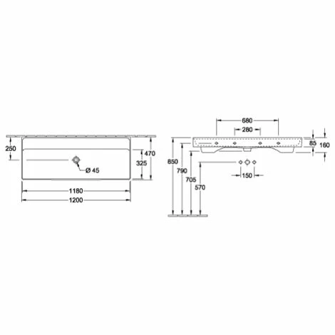 Villeroy & Boch Collaro Schrankwaschtisch 120cm ungeschliffen Ohne Hahnloch Ohne Überlauf Stone White Mit CeramicPlus Beschichtung Villeroy & Boch Collaro Schrankwaschtisch 120cm Ungeschliffen Ohne Hahnloch Ohne Überlauf Stone White Mit CeramicPlus Beschichtung -VILLEROY & BOCH shop 71871317 1
