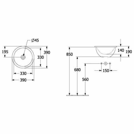 Villeroy & Boch Loop & Friends Einbauwaschbecken Rund Ohne Überlauf 39 cm Mit CeramicPlus Beschichtung Villeroy & Boch Loop & Friends Einbauwaschbecken Rund Ohne Überlauf 39 Cm Mit CeramicPlus Beschichtung -VILLEROY & BOCH shop 71871416 1