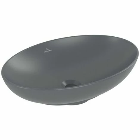 Villeroy & Boch Loop & Friends Aufsatzwaschtisch Oval 56 Cm Mit Überlauf Graphite Mit CeramicPlus Beschichtung 4 Villeroy & Boch Loop & Friends Aufsatzwaschtisch Oval 56 Cm Mit Überlauf Graphite Mit CeramicPlus Beschichtung – Bild 2