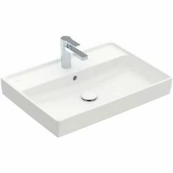Villeroy & Boch Collaro Waschtisch Ungeschliffen 65 Cm Mit 1 Hahnloch Mit Überlauf Stone White Mit CeramicPlus Beschichtung -VILLEROY & BOCH shop 71871448 3