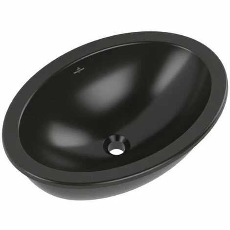Villeroy & Boch Loop & Friends Unterbauwaschbecken Oval 66 Cm Mit Überlauf Ebony Mit CeramicPlus Beschichtung 4 Villeroy & Boch Loop & Friends Unterbauwaschbecken Oval 66 Cm Mit Überlauf Ebony Mit CeramicPlus Beschichtung – Bild 2