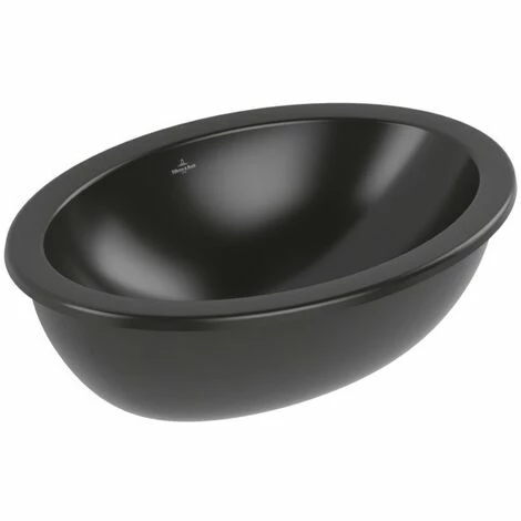 Villeroy & Boch Loop & Friends Unterbauwaschbecken Oval 66 Cm Mit Überlauf Ebony Mit CeramicPlus Beschichtung 5 Villeroy & Boch Loop & Friends Unterbauwaschbecken Oval 66 Cm Mit Überlauf Ebony Mit CeramicPlus Beschichtung – Bild 3