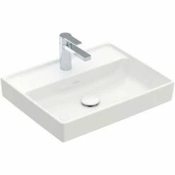 Villeroy & Boch Collaro Waschtisch Ungeschliffen 55 Cm Mit 1 Hahnloch Ohne Überlauf Weiß Alpin Ohne Beschichtung -VILLEROY & BOCH shop 71871476 3