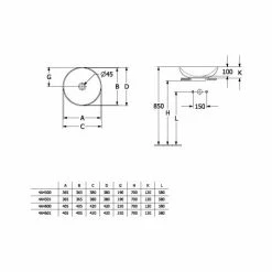 Villeroy & Boch Loop & Friends Aufsatzwaschtisch Rund Mit Überlauf Almond 42 Cm Mit CeramicPlus Beschichtung