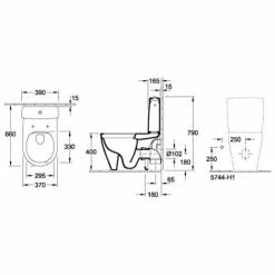 Villeroy & Boch Avento Tiefspül-WC Für Kombination Bodenstehend Weiß Alpin Mit CeramicPlus Beschichtung -VILLEROY & BOCH shop 71975937 2