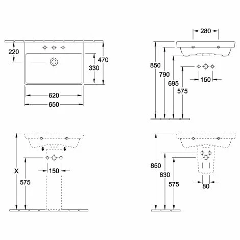 Villeroy & Boch Avento Waschtisch mit Überlauf 65 cm Stone White Mit CeramicPlus Beschichtung Villeroy & Boch Avento Waschtisch Mit Überlauf 65 Cm Stone White Mit CeramicPlus Beschichtung -VILLEROY & BOCH shop 71975979 3